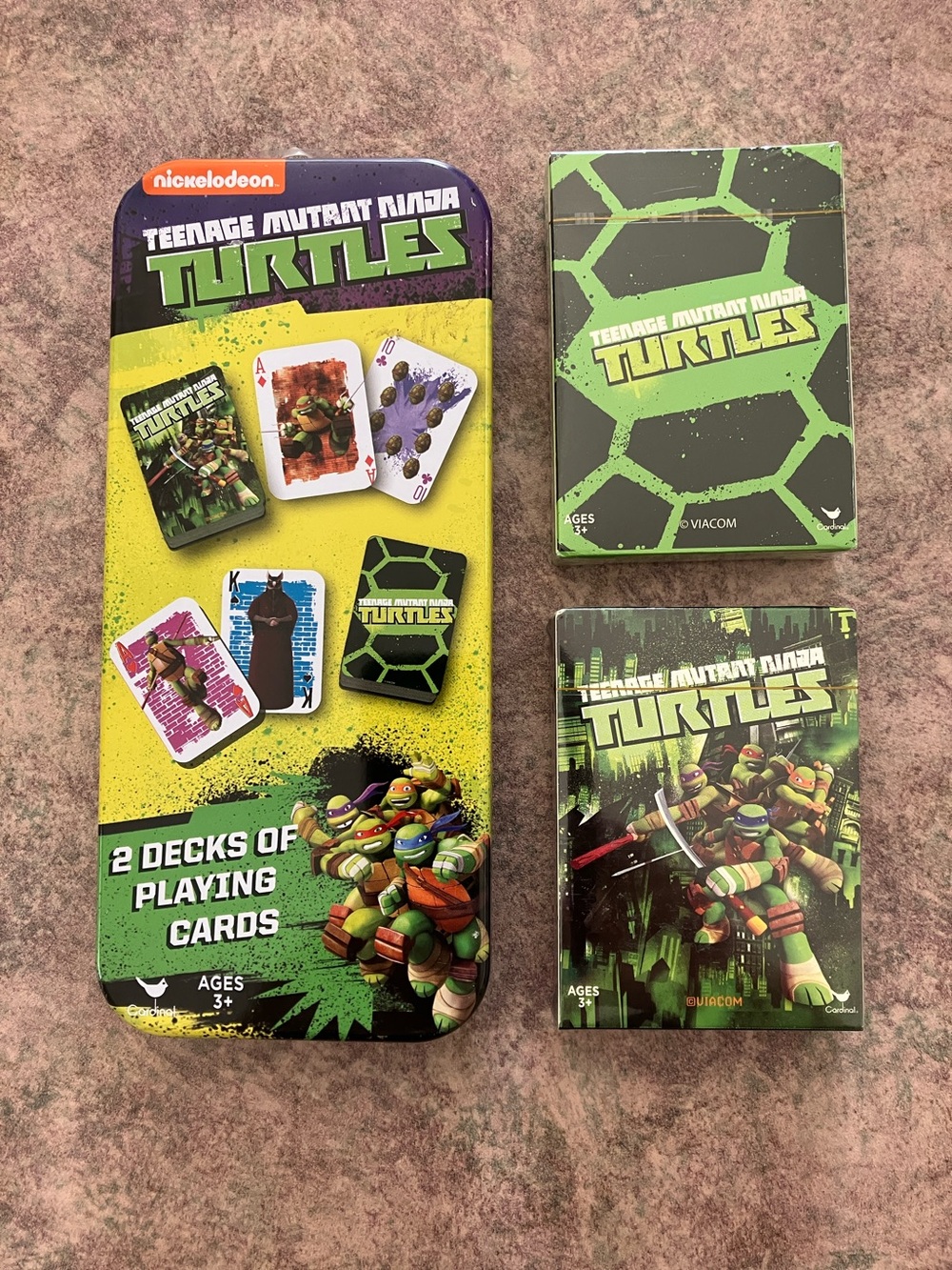 Nickelodeon Teenage Mutant Ninja Turtles Green & Yellow Playing Card Tin Set